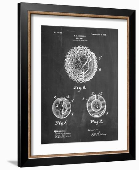 Golf Ball 1902 Patent-Cole Borders-Framed Art Print