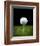 Golf Ball on Tee Black Back-null-Framed Art Print