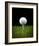 Golf Ball on Tee Black Back-null-Framed Art Print