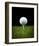 Golf Ball on Tee Black Back-null-Framed Art Print