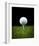 Golf Ball on Tee Black Back-null-Framed Art Print