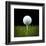 Golf Ball on Tee Black Back-null-Framed Art Print