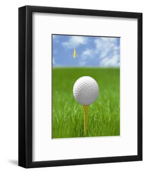 Golf ball on tee-Gaetano-Framed Photographic Print