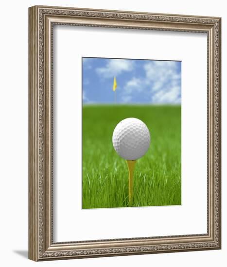 Golf ball on tee-Gaetano-Framed Photographic Print