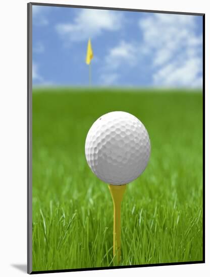 Golf ball on tee-Gaetano-Mounted Photographic Print