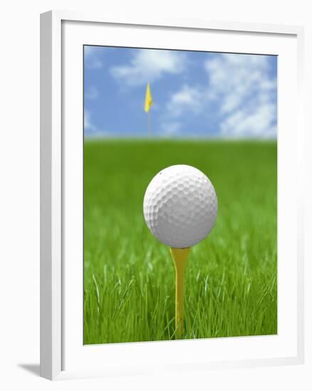 Golf ball on tee-Gaetano-Framed Photographic Print