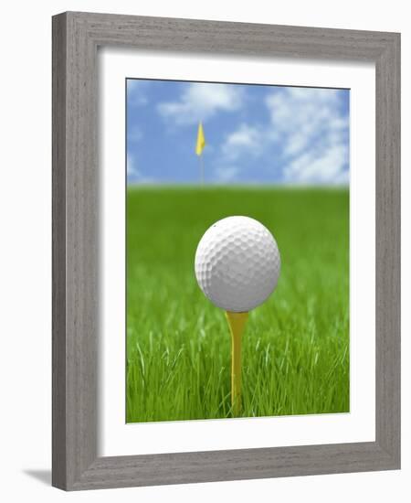 Golf ball on tee-Gaetano-Framed Photographic Print