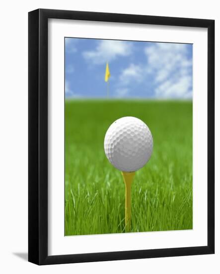 Golf ball on tee-Gaetano-Framed Photographic Print
