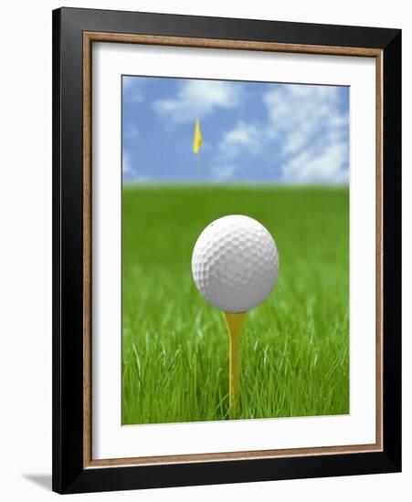 Golf ball on tee-Gaetano-Framed Photographic Print