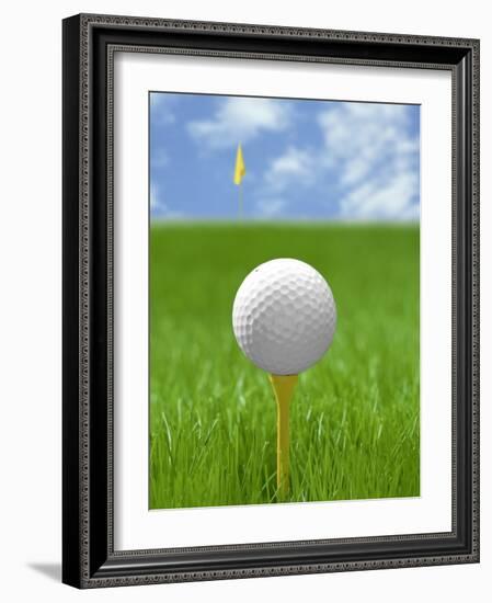 Golf ball on tee-Gaetano-Framed Photographic Print