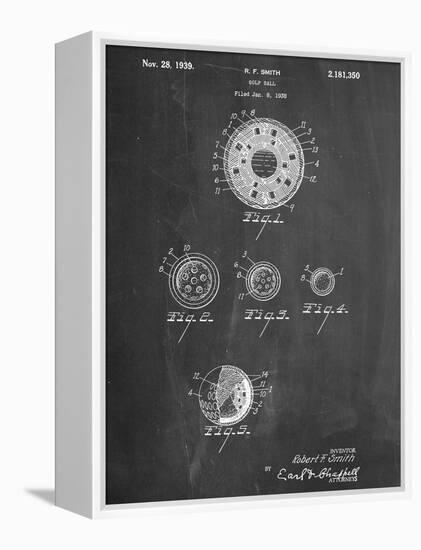 Golf Ball Patent-null-Framed Stretched Canvas