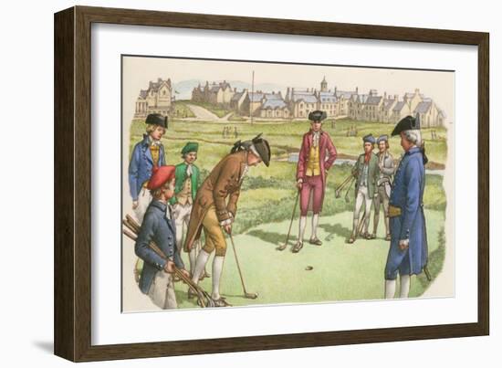 Golf Being Played in St Andrews in the 18th Century-Pat Nicolle-Framed Giclee Print