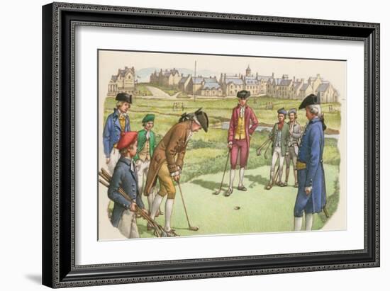 Golf Being Played in St Andrews in the 18th Century-Pat Nicolle-Framed Giclee Print