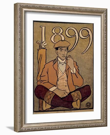 Golf Calendar, Poster, 1899-Edward Penfield-Framed Giclee Print