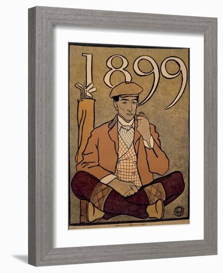 Golf Calendar, Poster, 1899-Edward Penfield-Framed Giclee Print