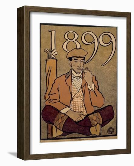 Golf Calendar, Poster, 1899-Edward Penfield-Framed Giclee Print