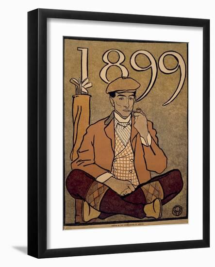 Golf Calendar, Poster, 1899-Edward Penfield-Framed Giclee Print