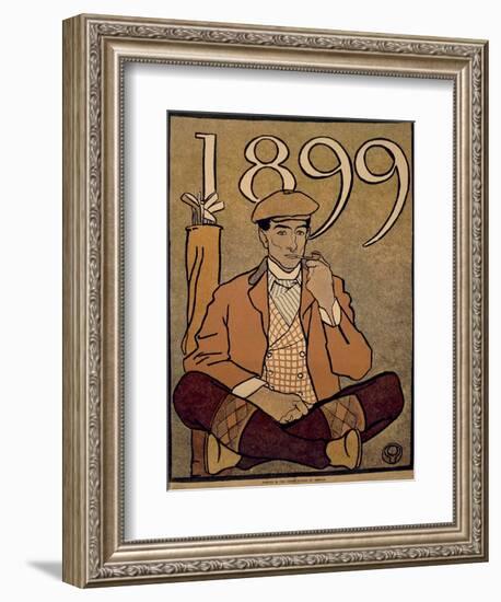 Golf Calendar, Poster, 1899-Edward Penfield-Framed Giclee Print