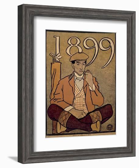 Golf Calendar, Poster, 1899-Edward Penfield-Framed Giclee Print