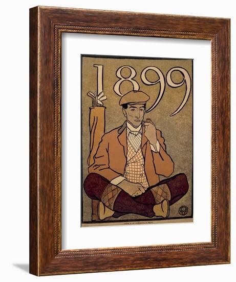 Golf Calendar, Poster, 1899-Edward Penfield-Framed Giclee Print