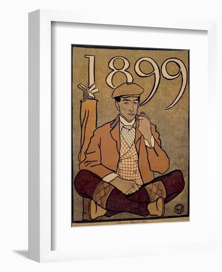 Golf Calendar, Poster, 1899-Edward Penfield-Framed Giclee Print