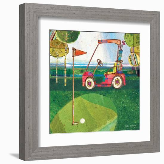 Golf Cart - Red-Robbin Rawlings-Framed Art Print