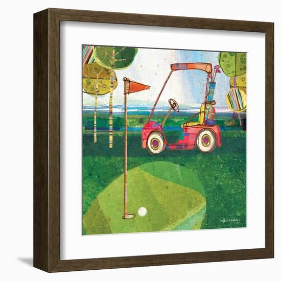 Golf Cart - Red-Robbin Rawlings-Framed Art Print