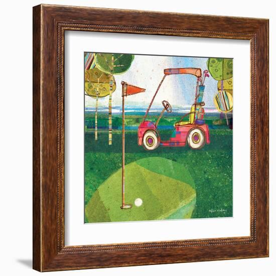 Golf Cart - Red-Robbin Rawlings-Framed Art Print