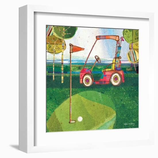 Golf Cart - Red-Robbin Rawlings-Framed Art Print