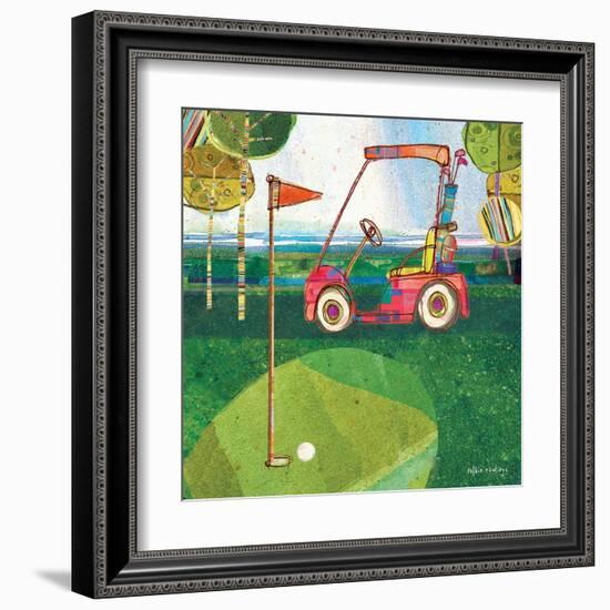 Golf Cart - Red-Robbin Rawlings-Framed Art Print