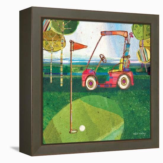 Golf Cart - Red-Robbin Rawlings-Framed Stretched Canvas