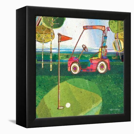 Golf Cart - Red-Robbin Rawlings-Framed Stretched Canvas