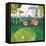 Golf Cart - Red-Robbin Rawlings-Framed Stretched Canvas