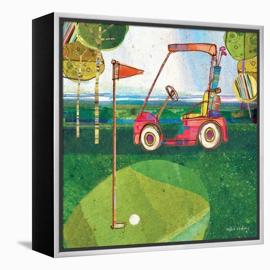 Golf Cart - Red-Robbin Rawlings-Framed Stretched Canvas