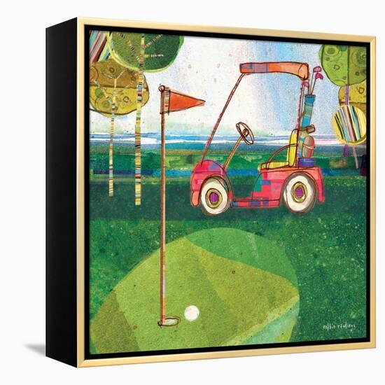 Golf Cart - Red-Robbin Rawlings-Framed Stretched Canvas