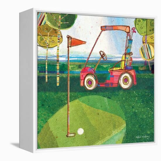 Golf Cart - Red-Robbin Rawlings-Framed Stretched Canvas