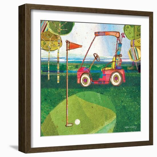 Golf Cart - Red-Robbin Rawlings-Framed Art Print