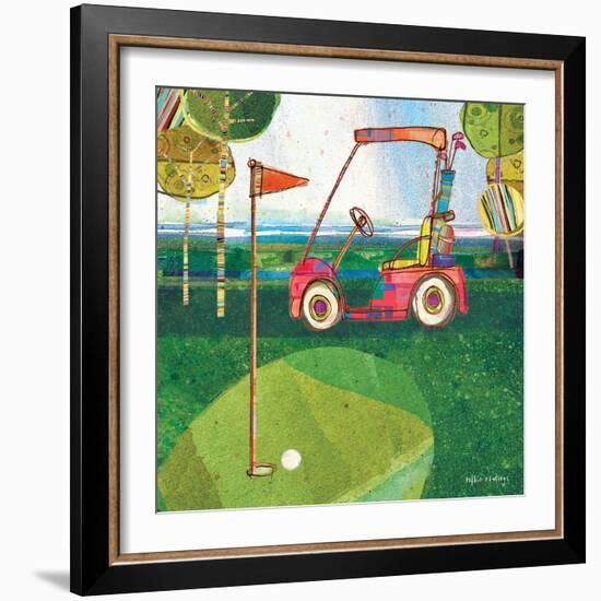 Golf Cart - Red-Robbin Rawlings-Framed Art Print