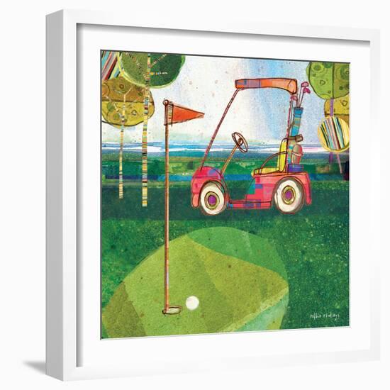 Golf Cart - Red-Robbin Rawlings-Framed Art Print