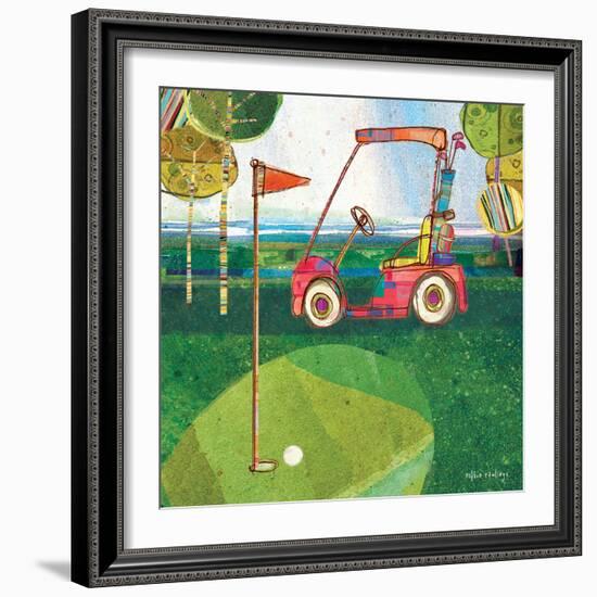 Golf Cart - Red-Robbin Rawlings-Framed Art Print