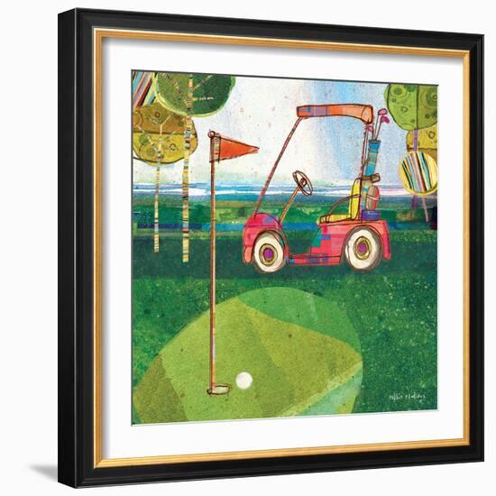 Golf Cart - Red-Robbin Rawlings-Framed Art Print