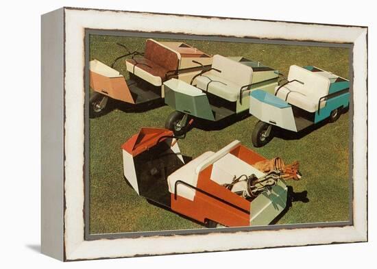 Golf Carts-null-Framed Stretched Canvas