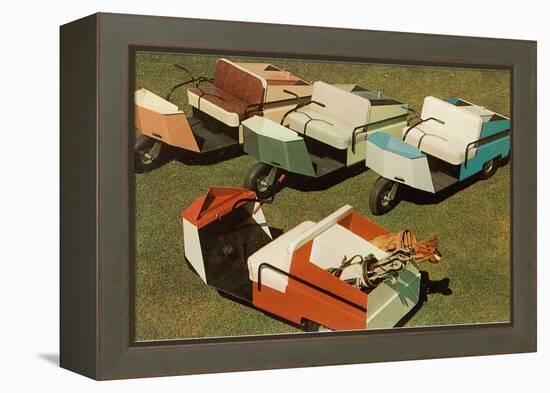 Golf Carts-null-Framed Stretched Canvas