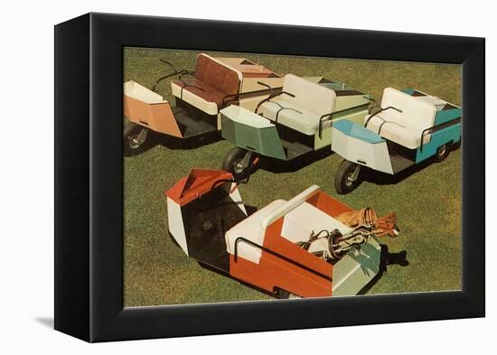 Golf Carts-null-Framed Stretched Canvas