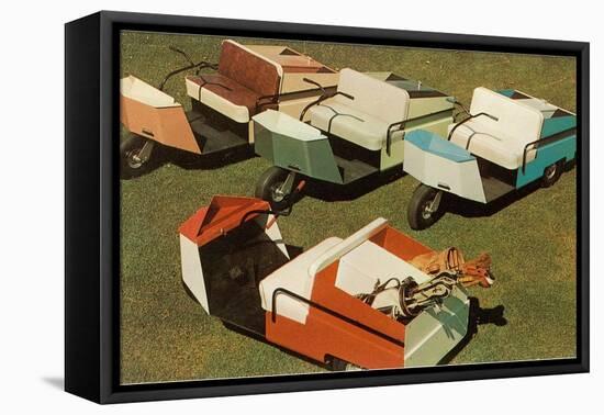 Golf Carts-null-Framed Stretched Canvas