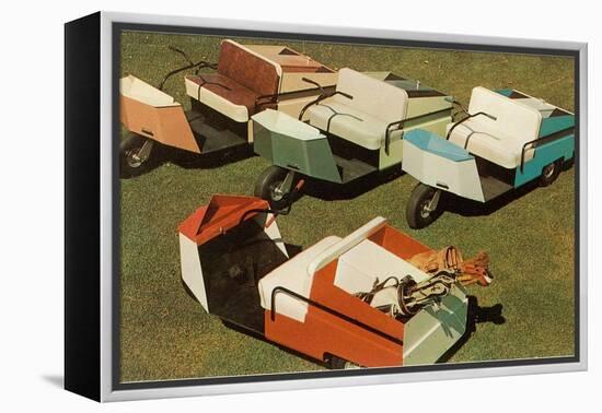 Golf Carts-null-Framed Stretched Canvas