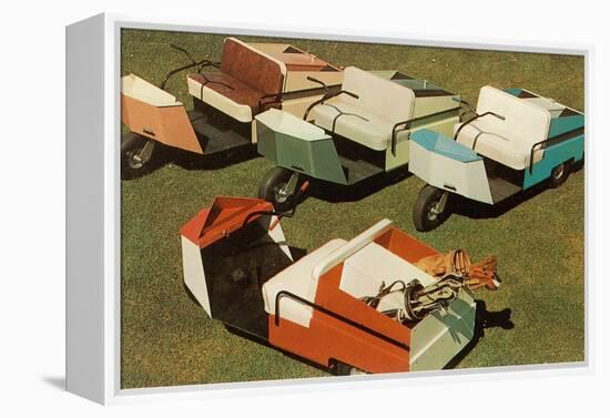 Golf Carts-null-Framed Stretched Canvas