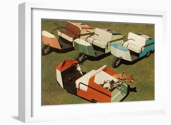 Golf Carts-null-Framed Premium Giclee Print