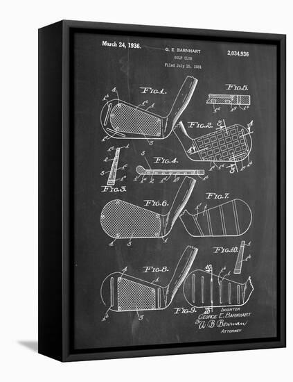 Golf Club, Club Head Patent-null-Framed Stretched Canvas