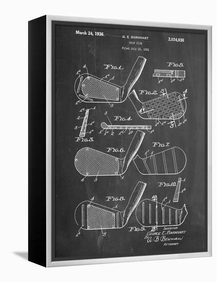 Golf Club, Club Head Patent-null-Framed Stretched Canvas